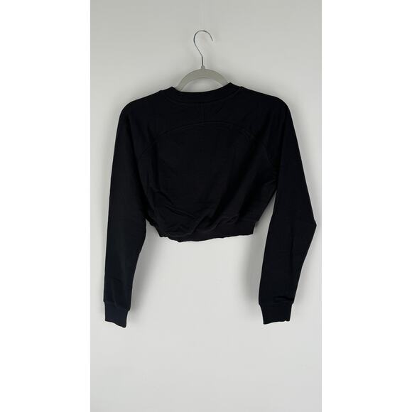 GymShark Training Cropped Pullover Sweater Womens XS Black Regular Fit B3A7V - Picture 6 of 9